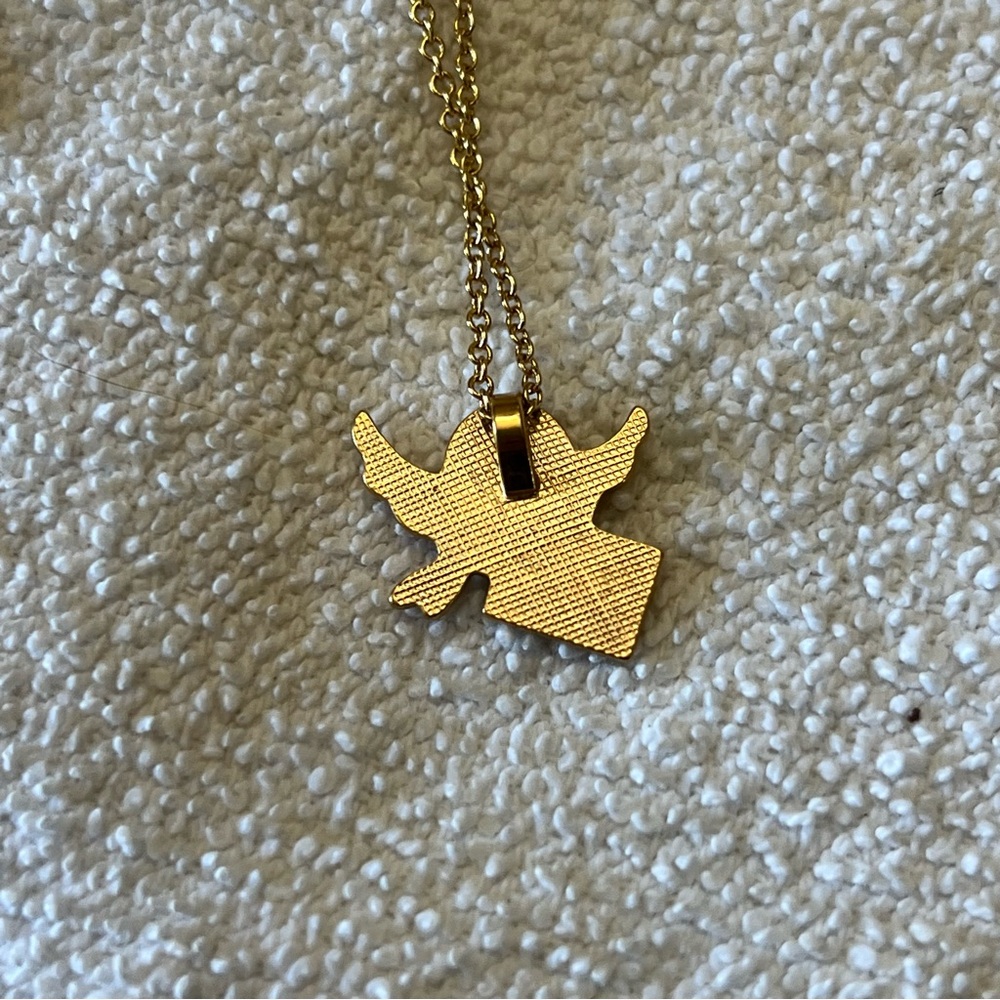 Avon Vintage 1980 Love Dove Pendant Necklace - 15in Gold Tone - Picture 3 of 5